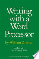 Cover of Writing with a Word Processor