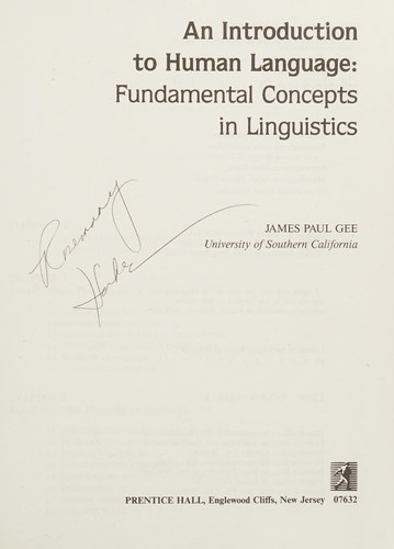 Cover of Introduction to Human Language: Fundamental Concepts in Linguistics