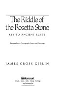 Cover of The Riddle of the Rosetta Stone
