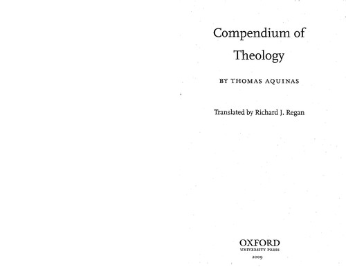 Cover of Compendium of Theology