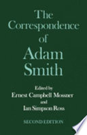 Cover of The Glasgow Edition of the Works and Correspondence of Adam Smith: VI: Correspondence