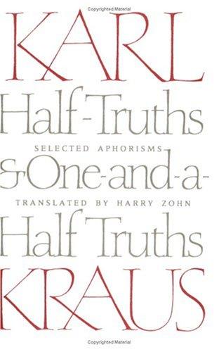 Cover of Half-Truths and One-and-a-Half Truths: Selected Aphorisms