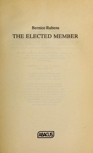 Cover of The elected member