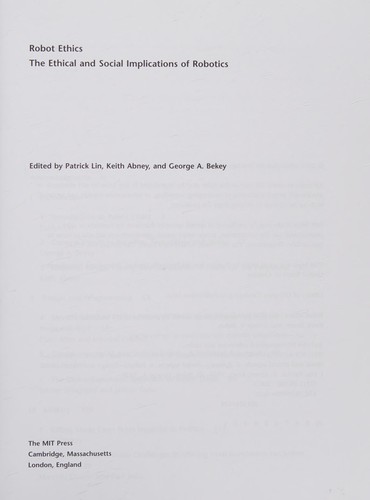 Cover of Robot ethics