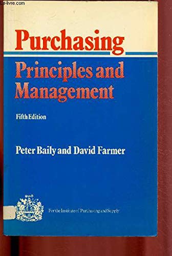 Cover of Purchasing principles and management