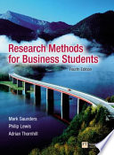 Cover of Research Methods for Business Students
