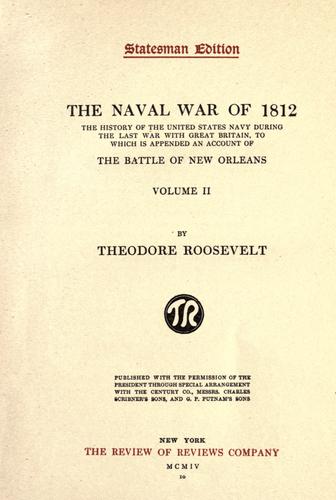 Cover of The naval war of 1812