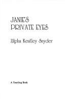 Cover of Janie's Private Eyes