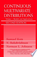 Cover of Continuous Multivariate Distributions, Volume 1