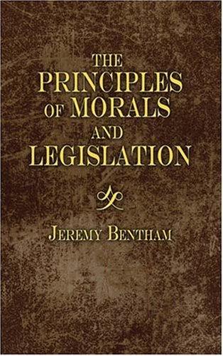 Cover of An Introduction to the Principles of Morals and Legislation