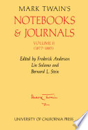 Cover of Mark Twain's Notebooks and Journals, Volume II