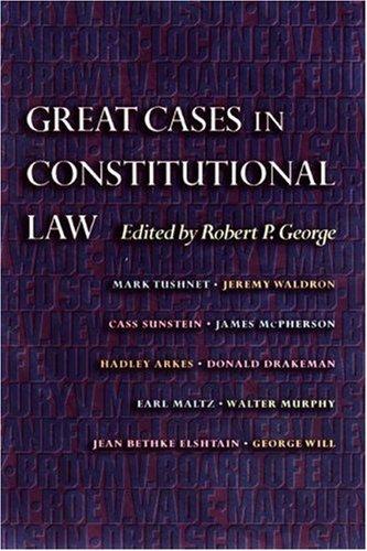 Cover of Great cases in constitutional law