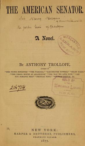 Cover of The American senator