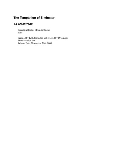 Cover of The Temptation of Elminster