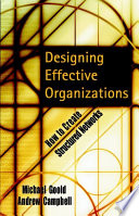 Cover of Designing Effective Organizations