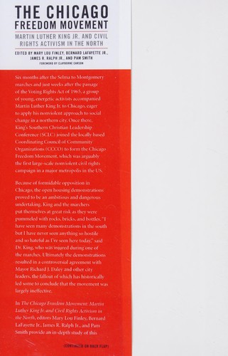 Cover of The Chicago Freedom Movement: Martin Luther King Jr. and Civil Rights Activism in the North