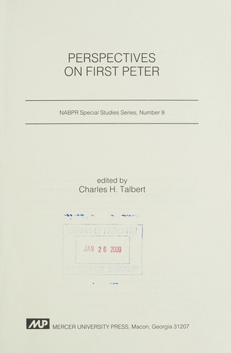 Cover of Perspectives on First Peter
