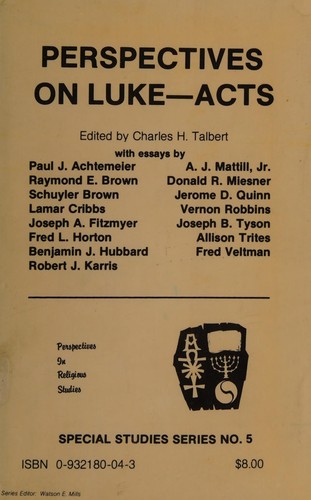 Cover of Perspectives on Luke-Acts (Perspectives in Religious Studies : Special Studies Series, No. 5)