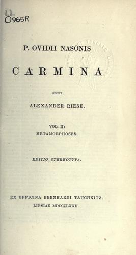 Cover of Carmina
