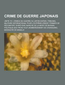 Cover of Crime de Guerre Japonais