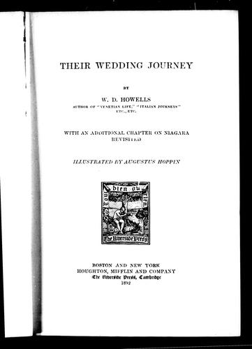 Cover of Their wedding journey
