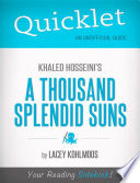 Cover of Quicklet on Khaled Hosseini's A Thousand Splendid Suns