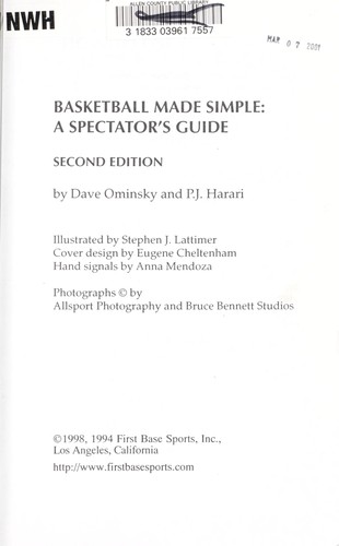 Cover of Basketball made simple : a spectator's guide