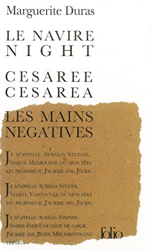 Cover of Le Navire Night / Cesarée, Cesarea / Les Mains négatives / Aurélia Steiner