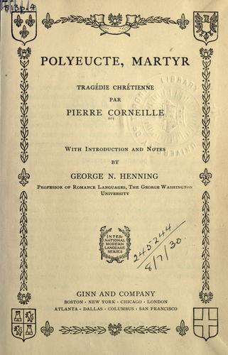 Cover of Polyeucte