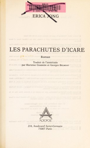 Cover of Les parachutes d'Icare