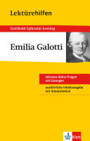 Cover of Lektürehilfen Gotthold Ephraim Lessing, "Emilia Galotti"