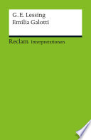 Cover of Interpretation. Gotthold Ephraim Lessing: Emilia Galotti