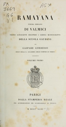 Cover of Rāmāyana