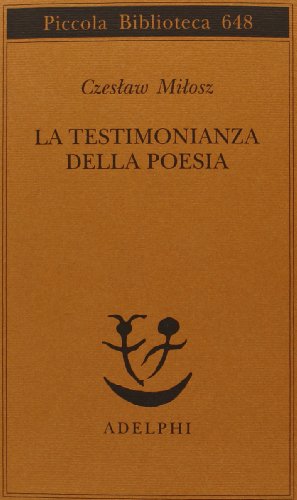 Cover of La testimonianza della poesia