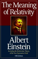 Cover of The Meaning of Relativity