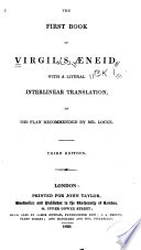 Cover of The First Book of Virgil's Aeneid, with a Literal Interlinear Translation, on the Plan Recommended by Mr. Locke
