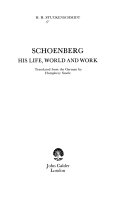 Cover of Schoenberg