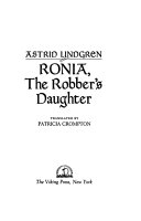 Cover of Ronia, the Robber's Daughter