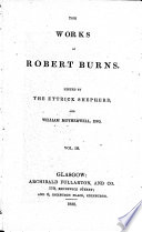 Cover of The Works of Robert Burns. Edited by the Ettrick Shepherd, and William Motherwell.