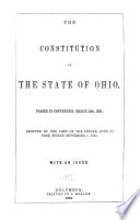 Cover of The Constitution of the State of Ohio