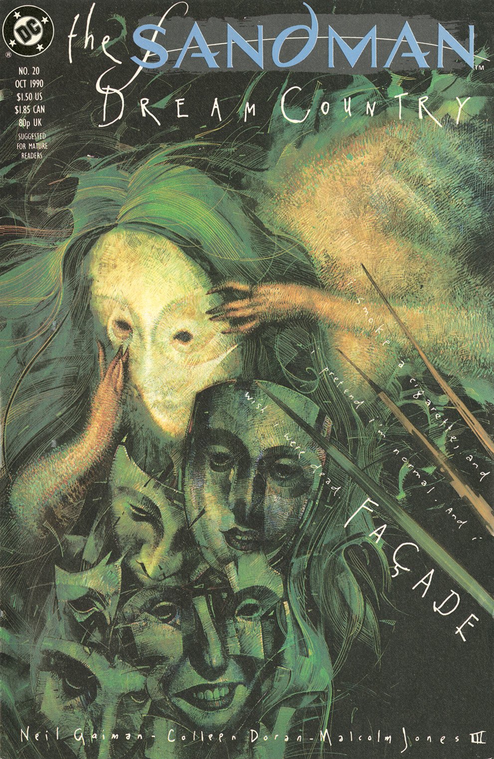 Cover of The Sandman #20: Façade