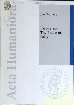 Cover of Parody and The praise of folly